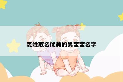 裘姓取名优美的男宝宝名字